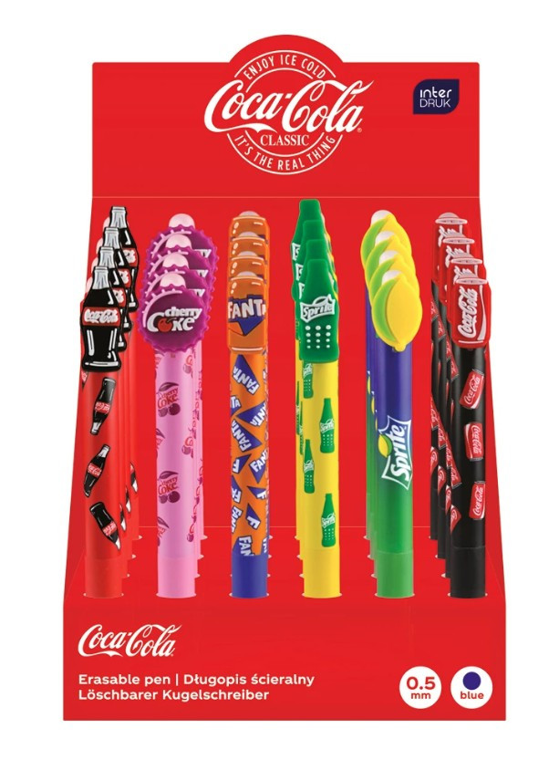 Długopis automatyczny ścieralny z gripem Coca-Cola Interdruk